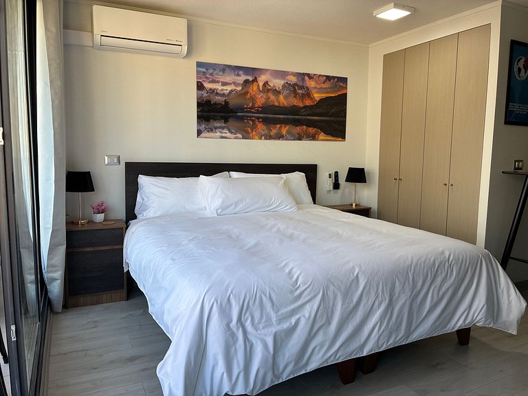 Estudio Terraza + Cama king + escritorio | 901