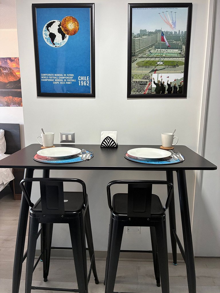 Estudio Terraza + Cama king + escritorio | 901