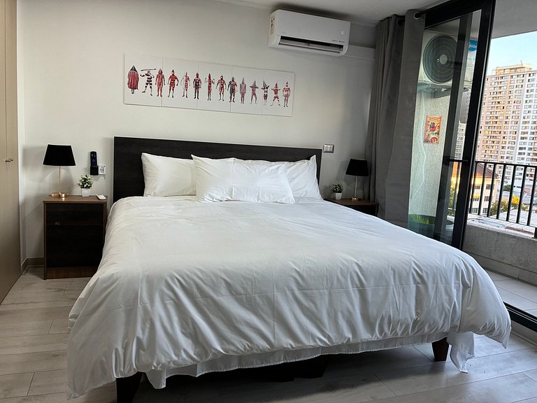Estudio Terraza + Cama king + escritorio | 902