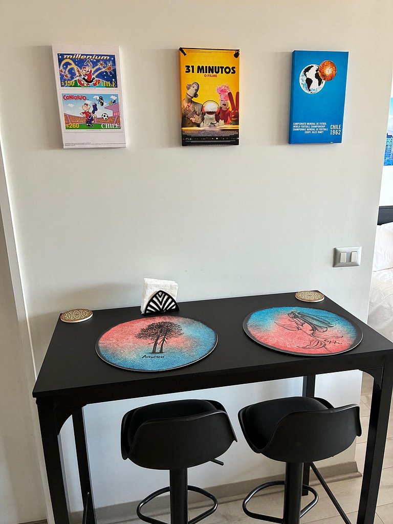 Estudio Terraza + Cama king + escritorio | 702