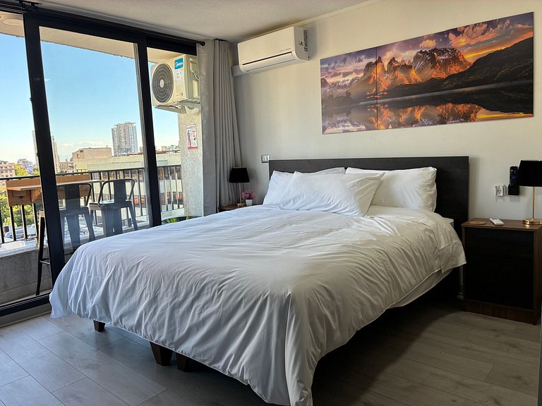 Estudio Terraza + Cama king + escritorio | 901